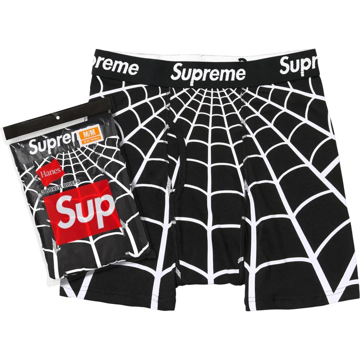 2026 New Arrival Supreme Hanes Spider-Man Boxer Briefs (2 Pack) 'Black'
