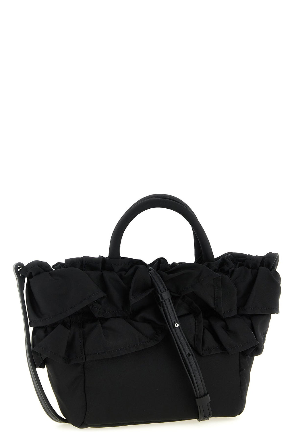 2026 New Arrival mini shopper ruffle handbag in technical fabric