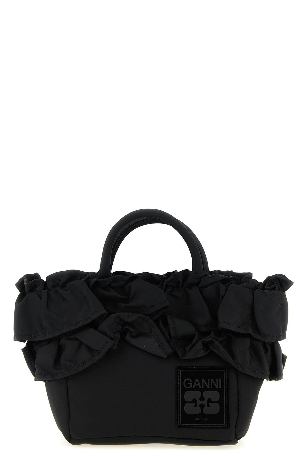 2026 New Arrival mini shopper ruffle handbag in technical fabric