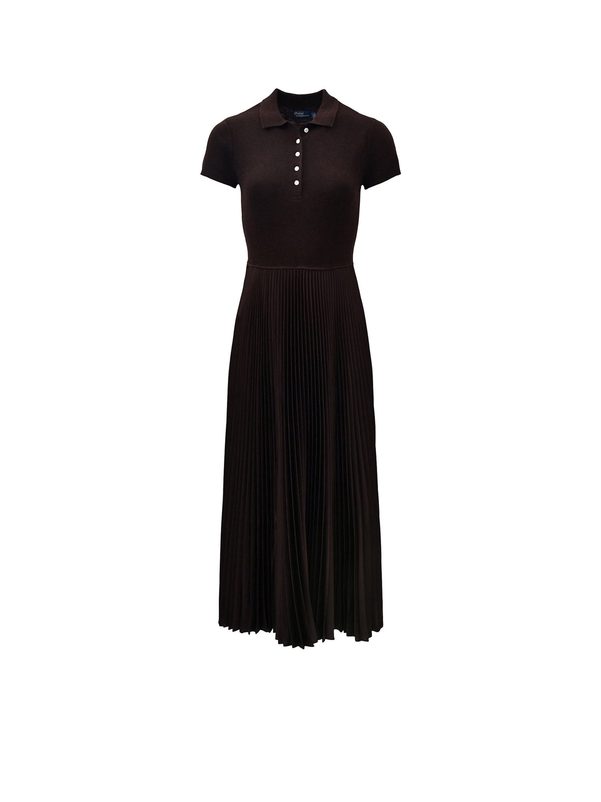 2026 New Arrival Abito in Maglia con Gonna Plissé Marrone