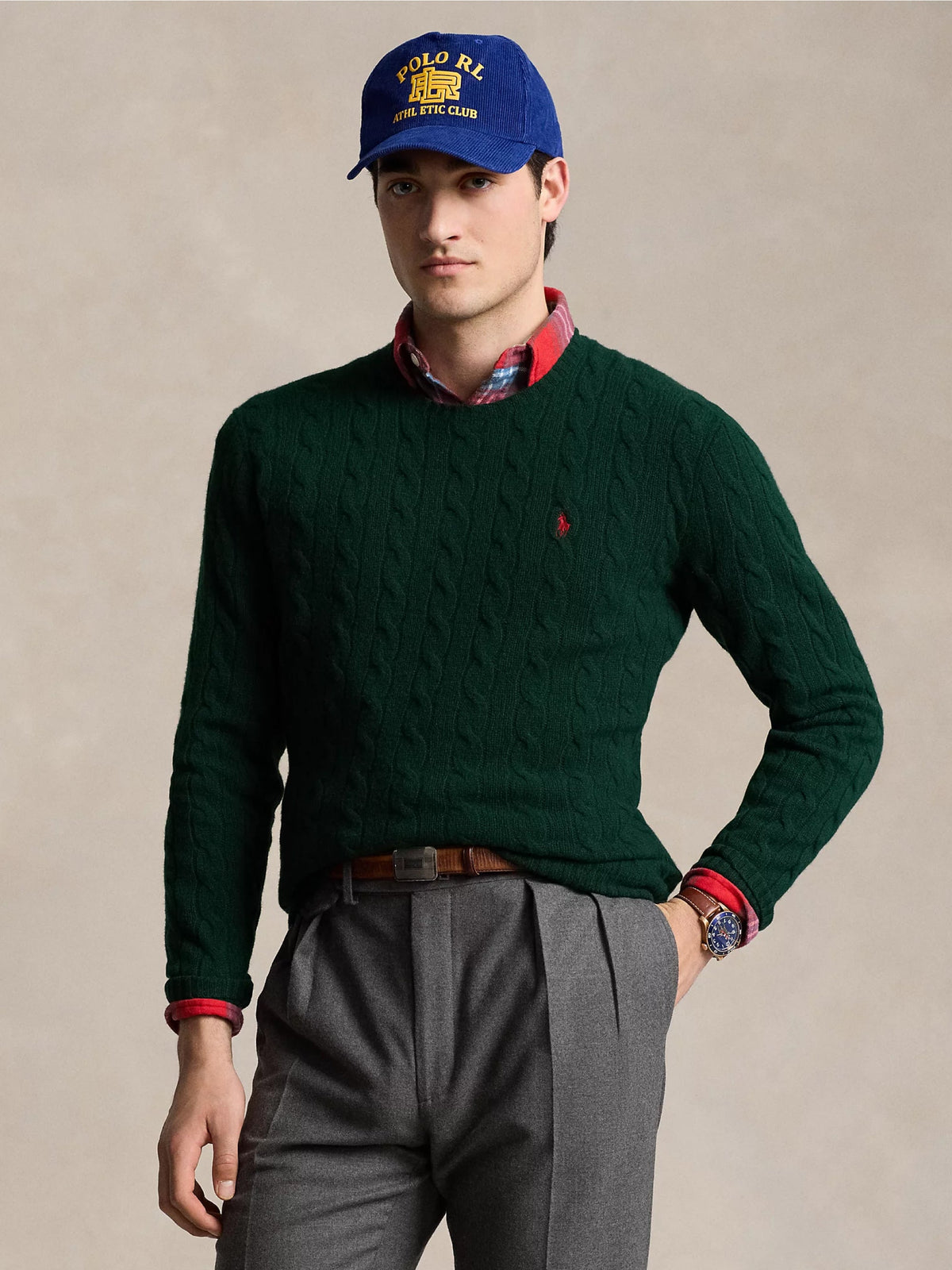 2026 New Arrival Maglia in Lana e Cashmere a Trecce Verde