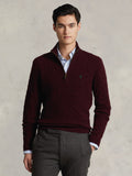 2026 New Arrival Maglia in Cashmere Lavorata a Trecce con Mezza Zip Vino