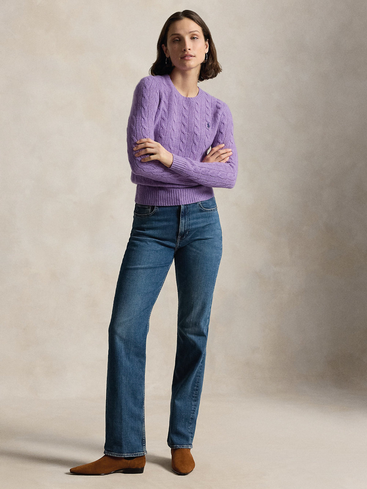 2026 New Arrival Maglia a Trecce in Misto Cashmere Ametista