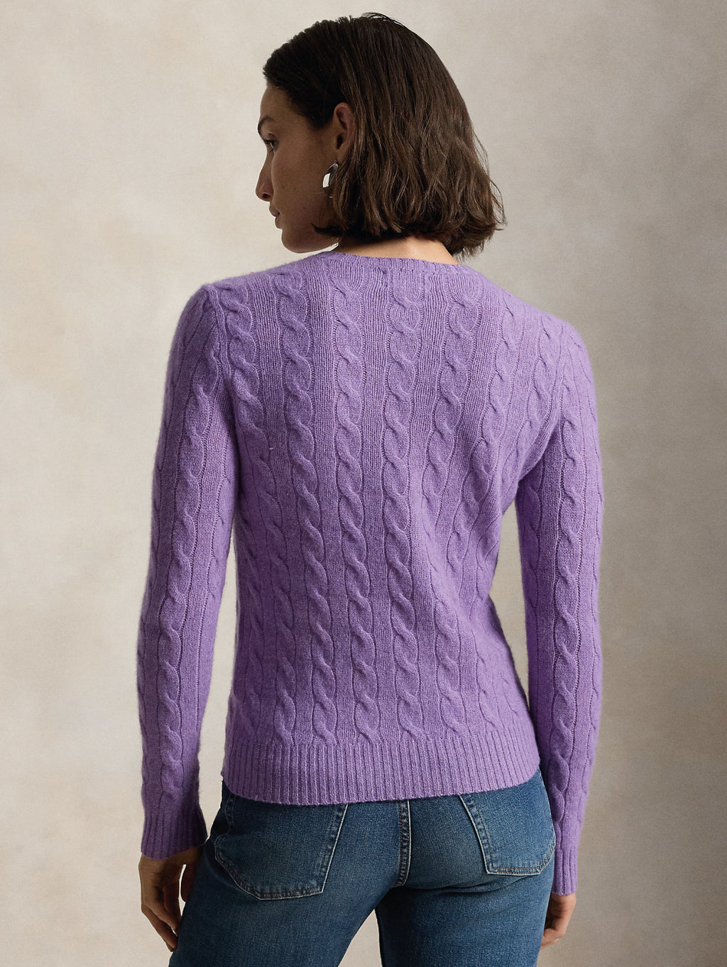 2026 New Arrival Maglia a Trecce in Misto Cashmere Ametista