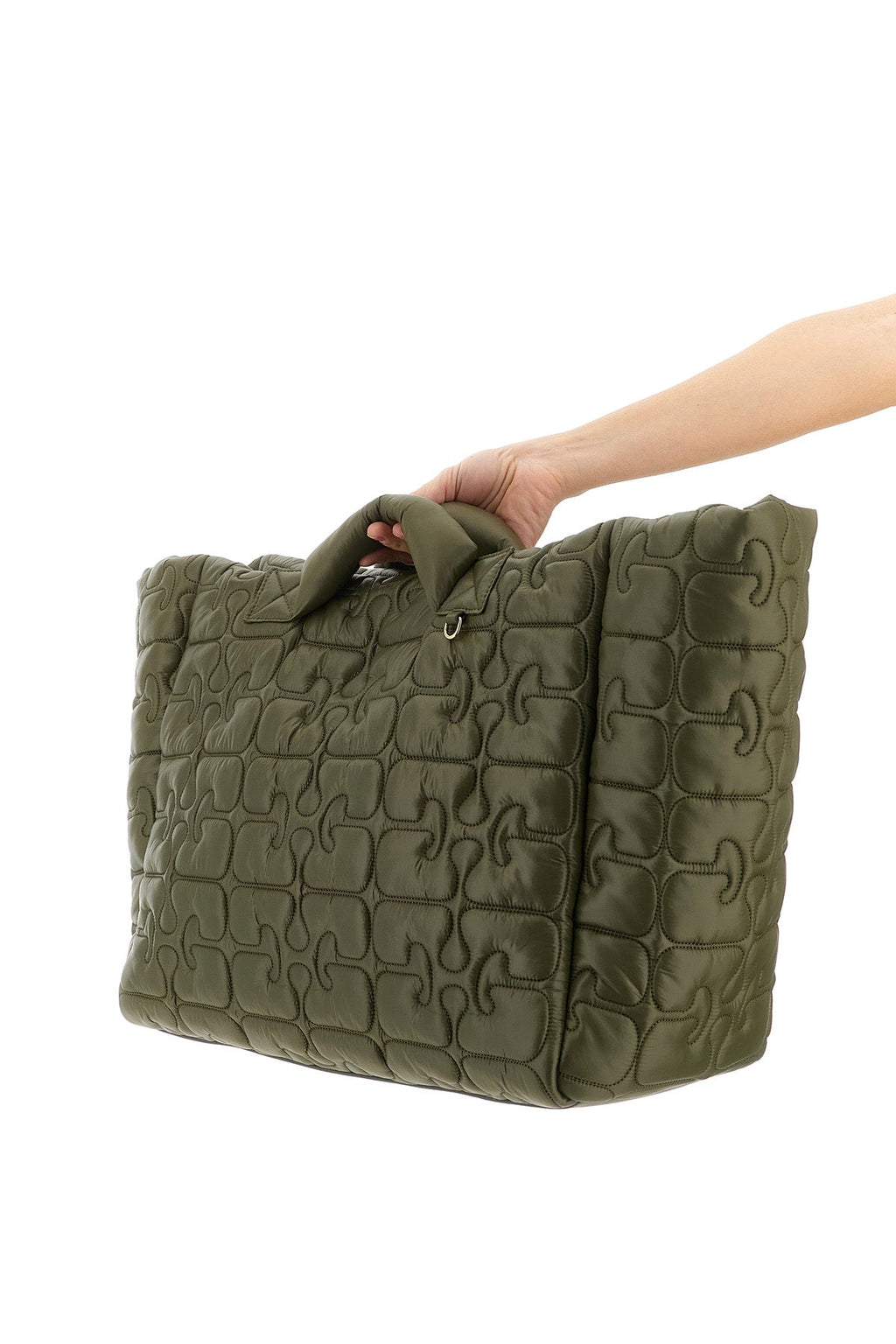 2026 New Arrival quilted re-tech xxl tote shopping bag in monogram quilted and padded technical