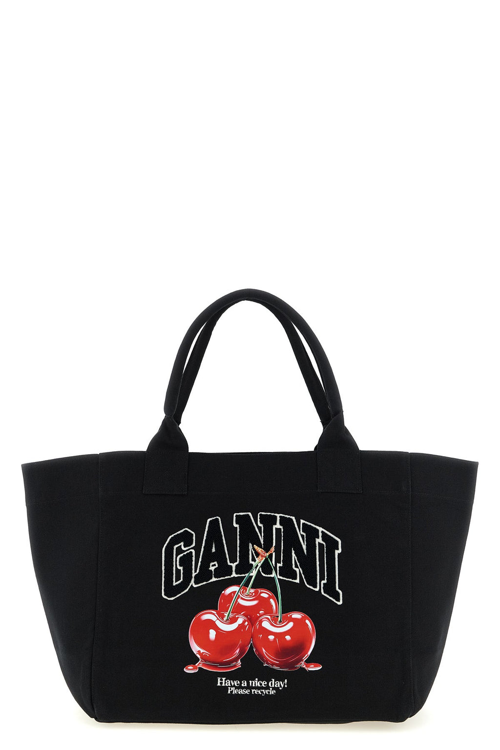 2026 New Arrival black medium cherry tote canvas shopping bag