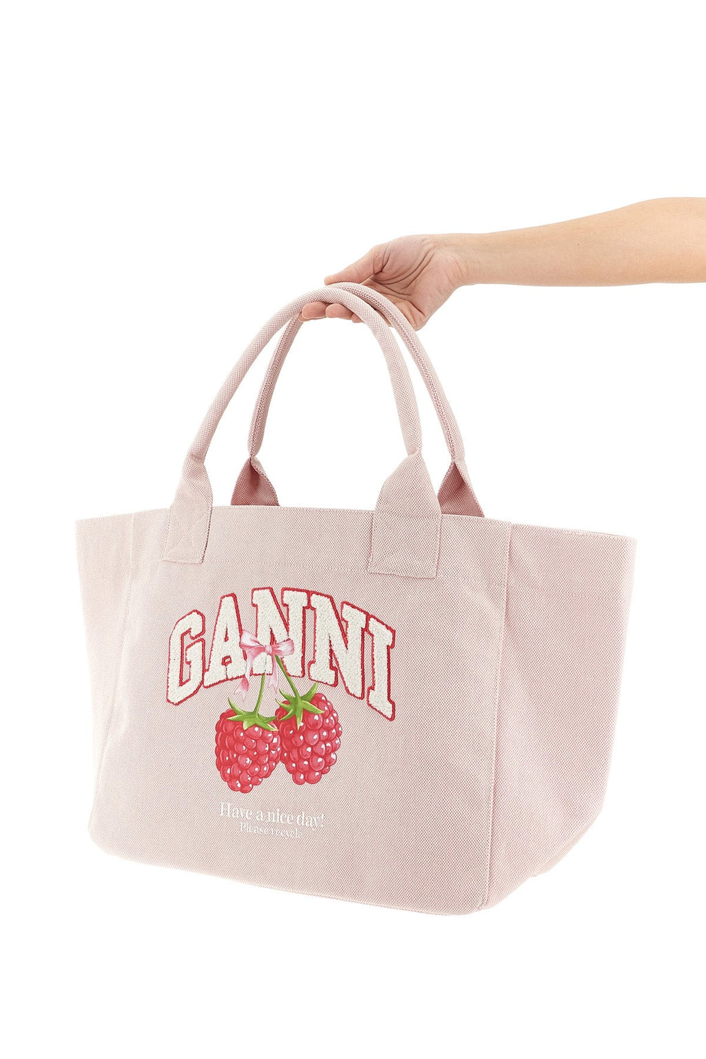 2026 New Arrival medium shopping bag in woven cotton canvas