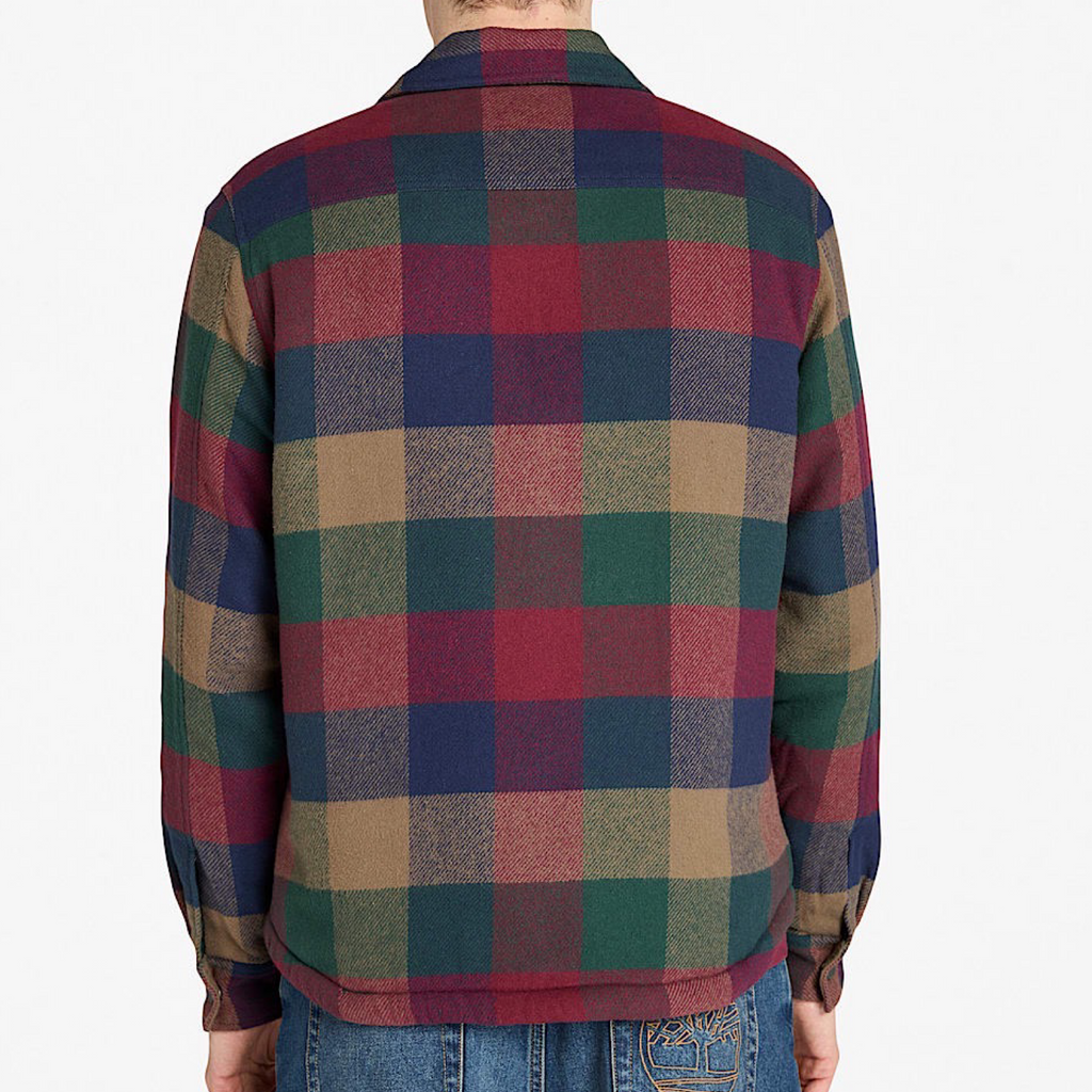 Top Seller TIMBERLAND SHERPA LINED PLAID FLEECE OVERSHIRT Men’s - HIGH PILE LINED OVERSHI GREEN