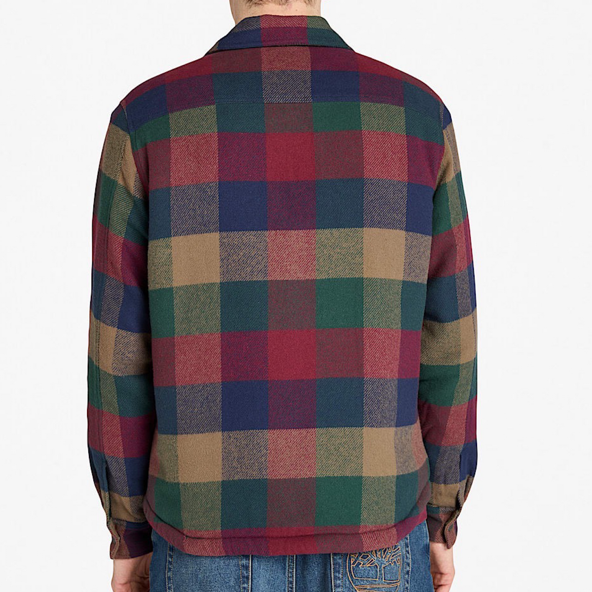 Top Seller TIMBERLAND SHERPA LINED PLAID FLEECE OVERSHIRT Men’s - HIGH PILE LINED OVERSHI GREEN