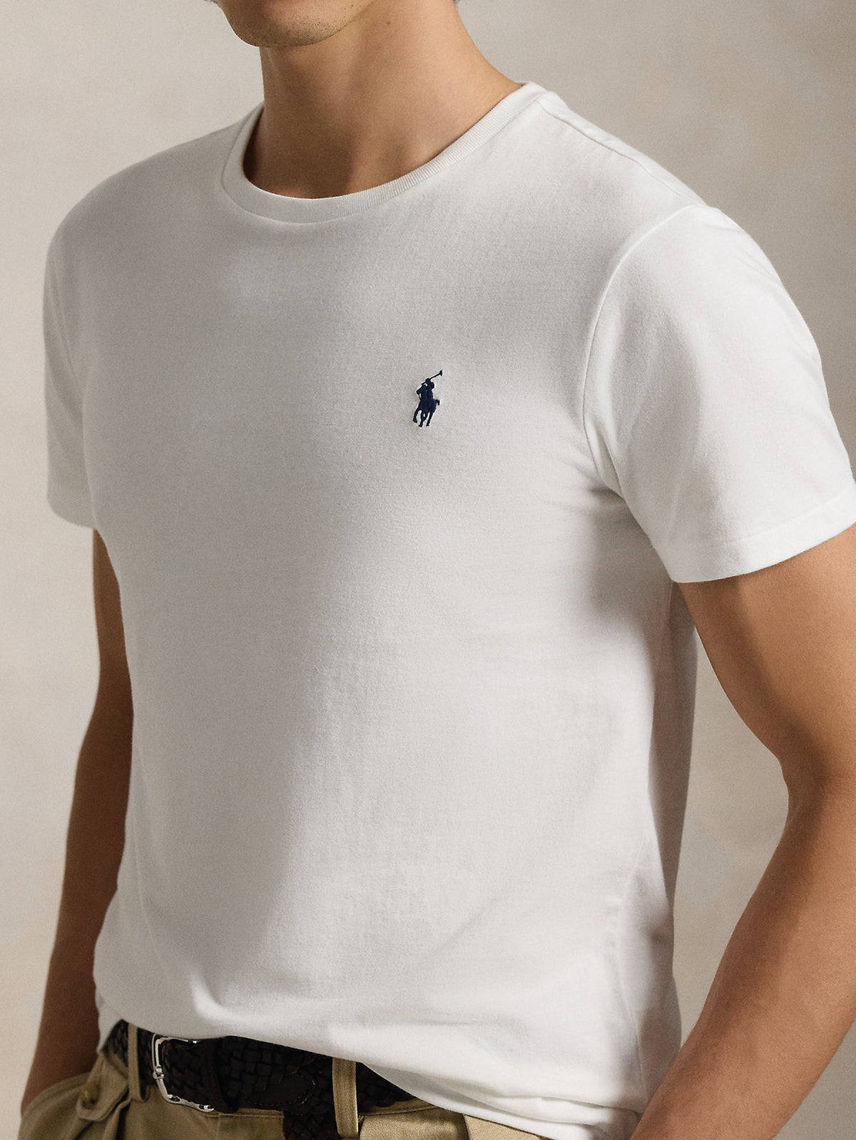 2026 New Arrival T-shirt Girocollo Custom Slim Fit Bianco
