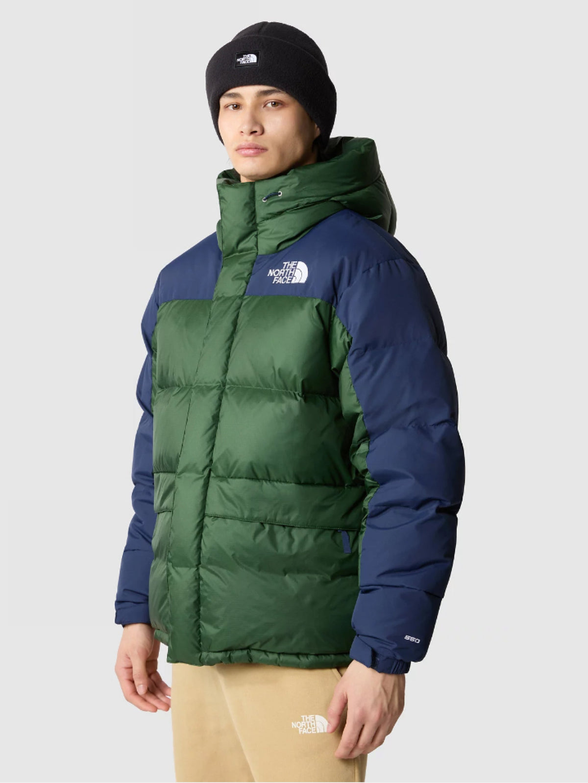 2026 New Arrival Piumino con Cappuccio Color Block Himalayan Verde/Blu