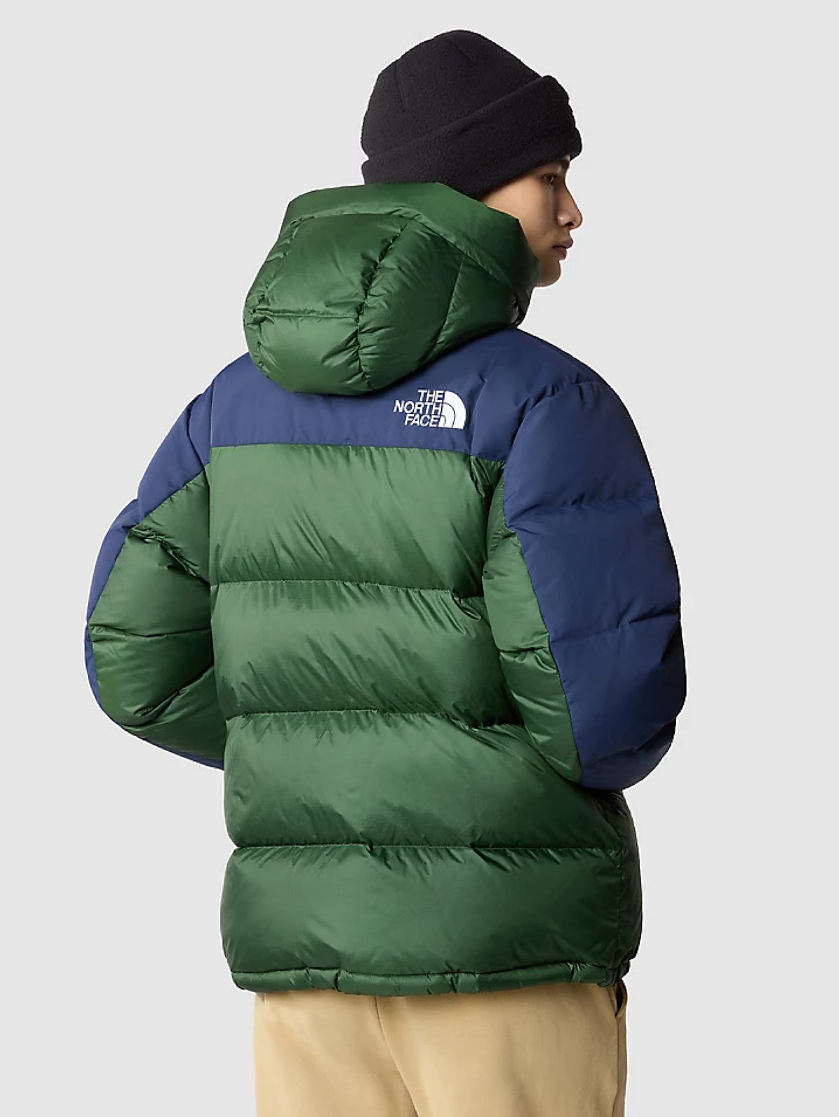 2026 New Arrival Piumino con Cappuccio Color Block Himalayan Verde/Blu