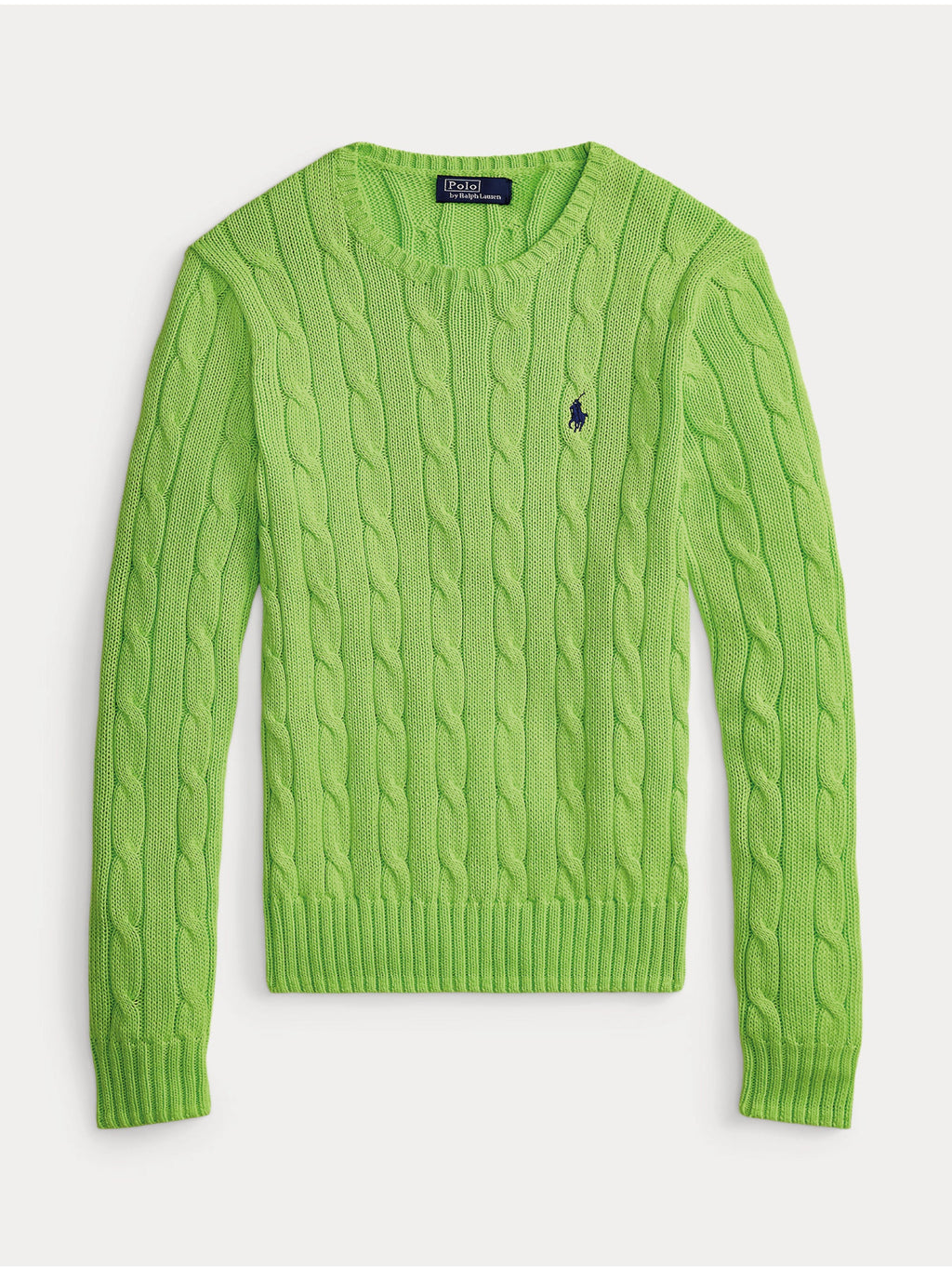 2026 New Arrival Maglia Girocollo in Cotone a Trecce Verde
