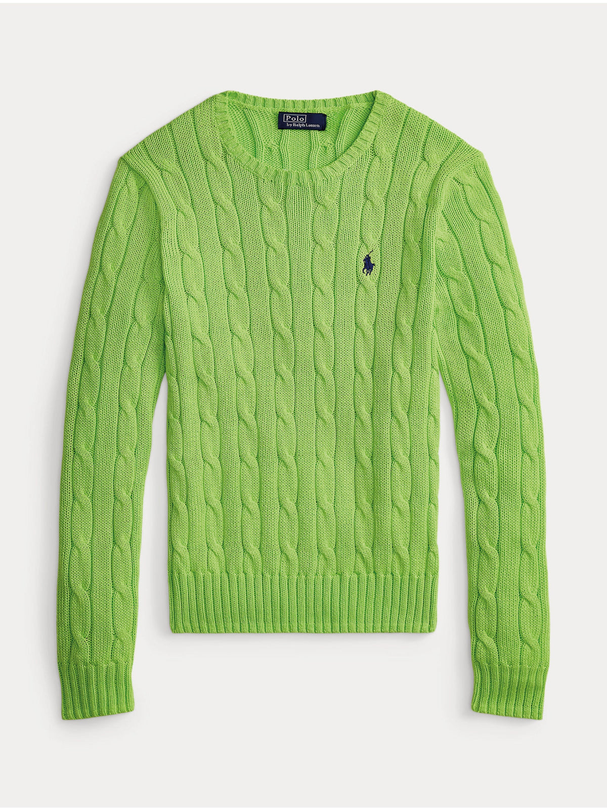 2026 New Arrival Maglia Girocollo in Cotone a Trecce Verde