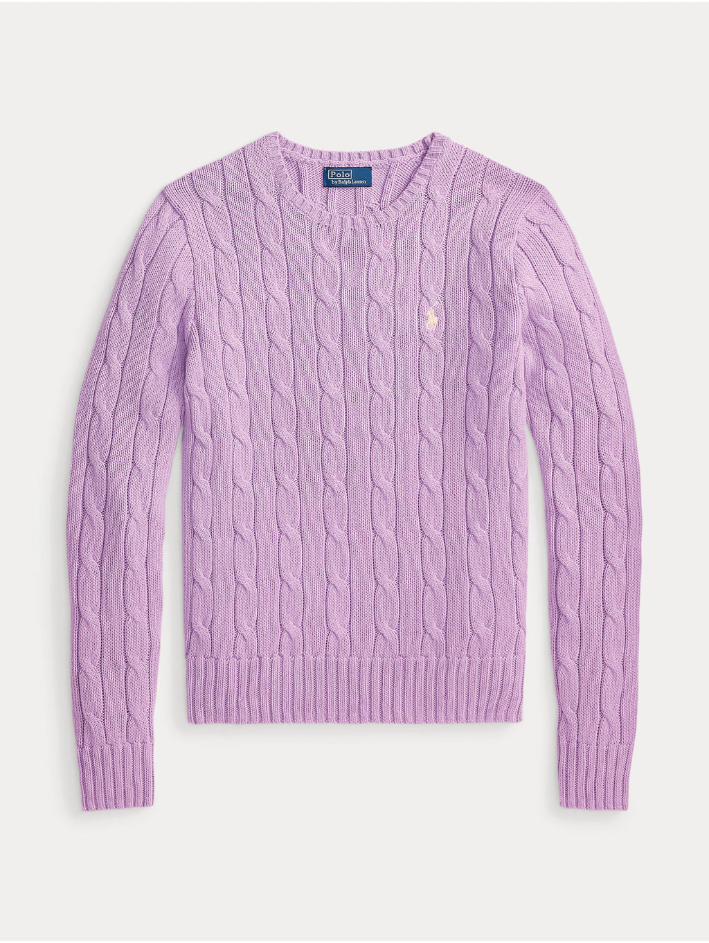 2026 New Arrival Maglia Girocollo in Cotone a Trecce Lilla