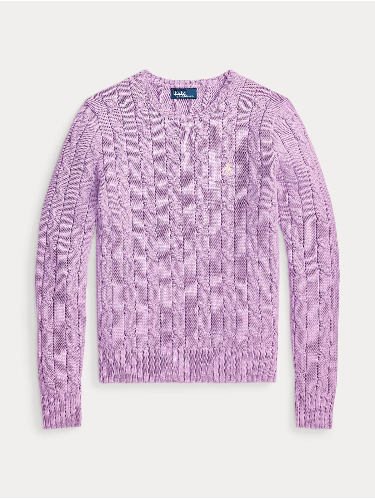 2026 New Arrival Maglia Girocollo in Cotone a Trecce Lilla