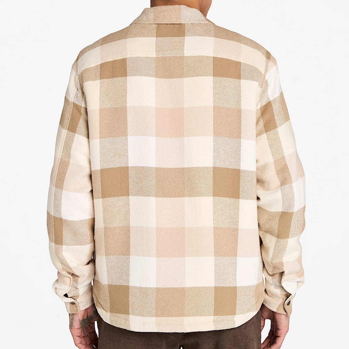 Top Seller TIMBERLAND SHERPA LINED PLAID FLEECE OVERSHIRT Men’s - HIGH PILE LINED OVERSHI NATUR BEIGE