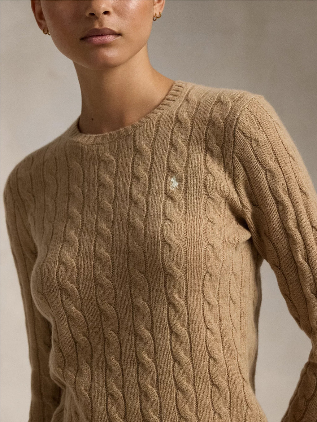 2026 New Arrival Maglia a Trecce in Misto Cashmere Cammello