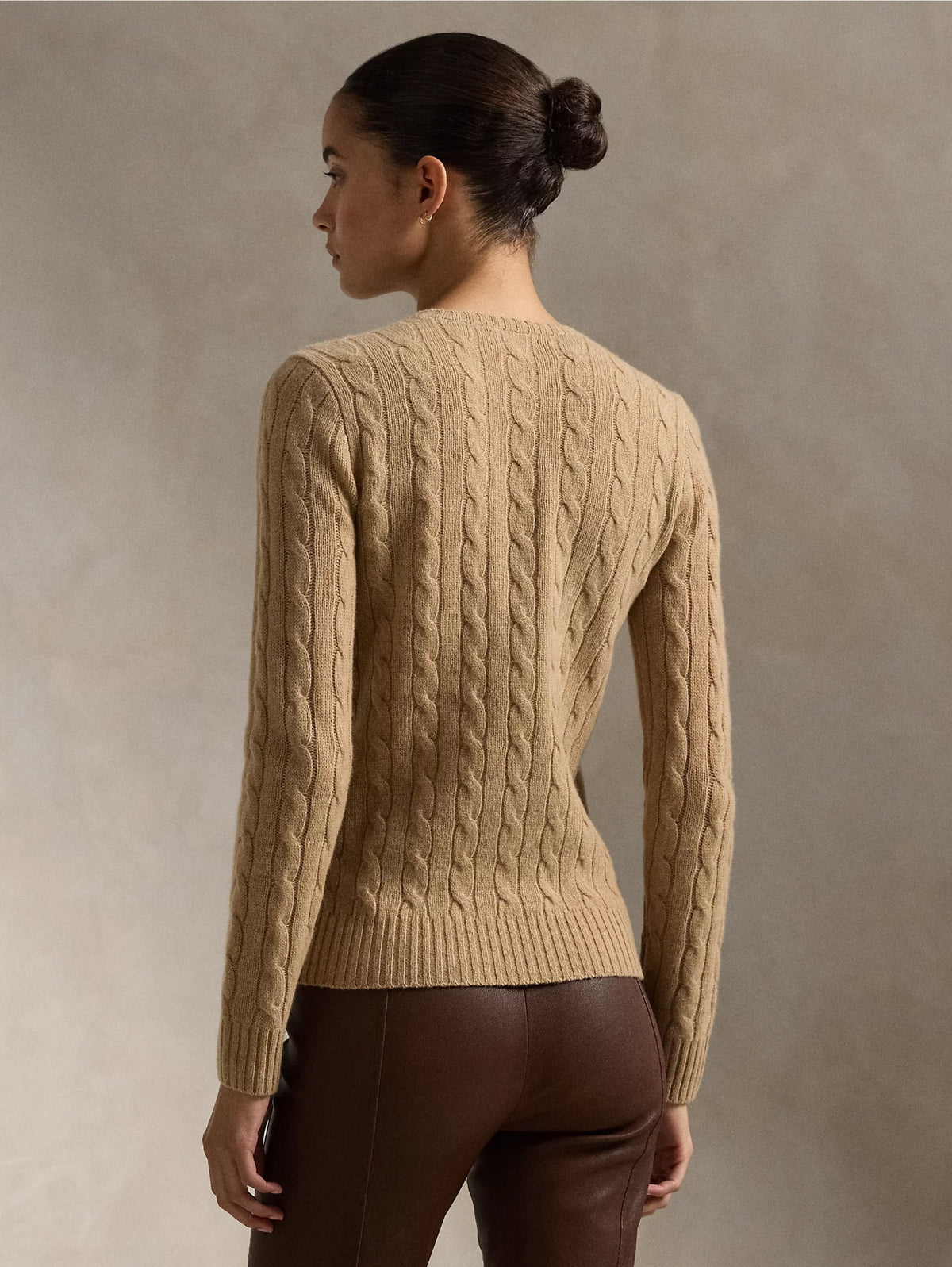 2026 New Arrival Maglia a Trecce in Misto Cashmere Cammello