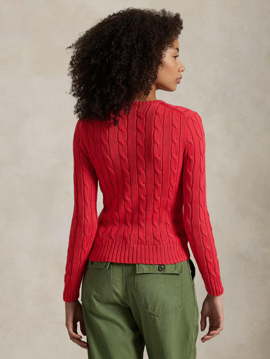 2026 New Arrival Maglia a Trecce in Cotone Rosso