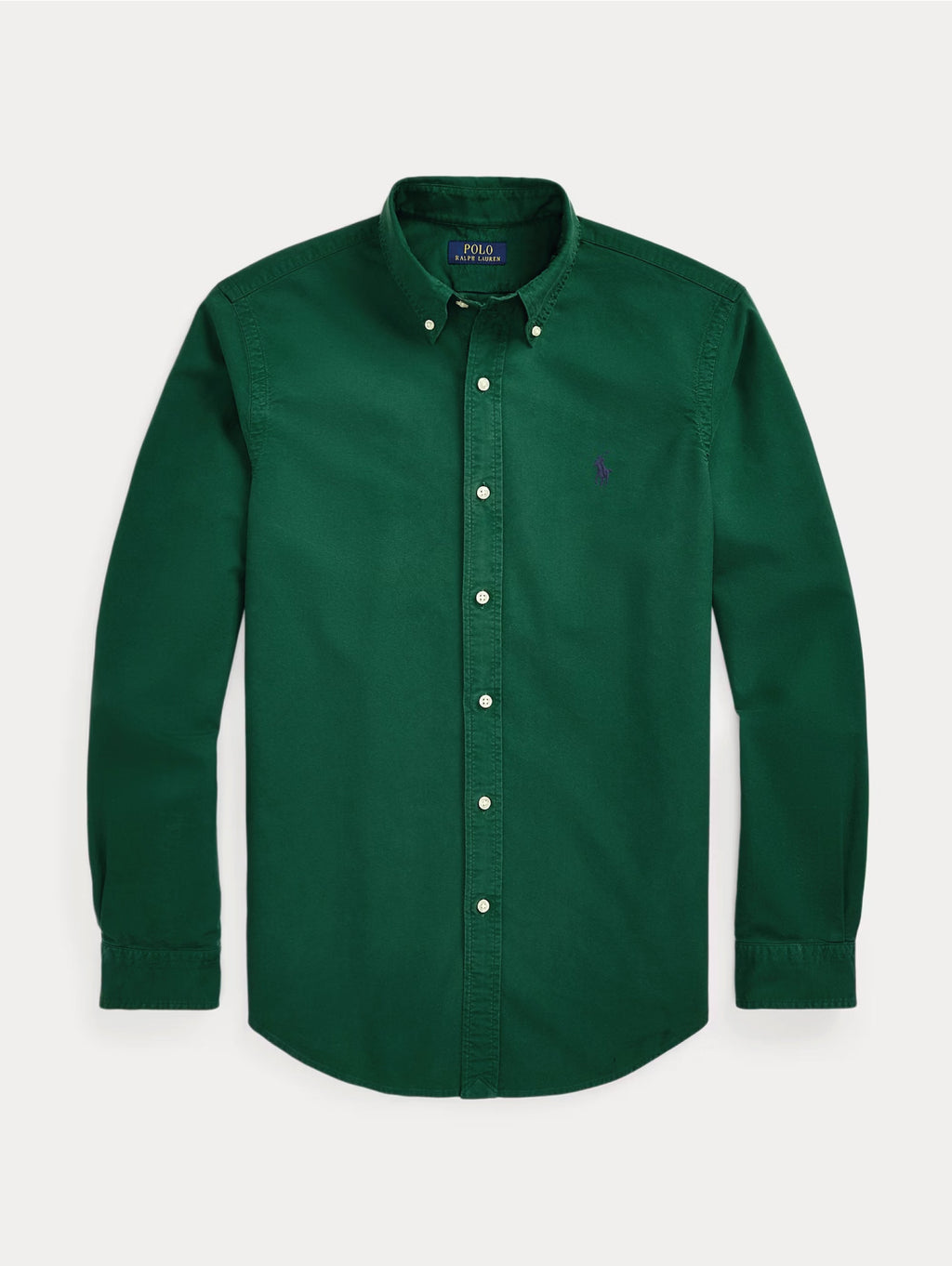 2026 New Arrival Camicia Oxford Slim Fit Tinta in Capo Verde