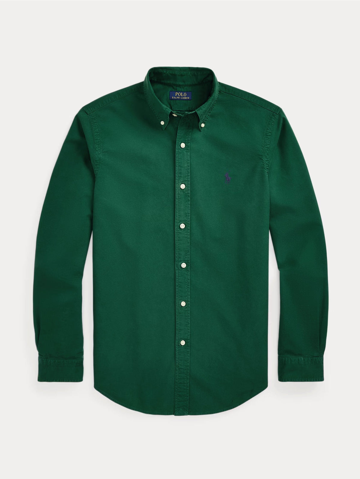 2026 New Arrival Camicia Oxford Slim Fit Tinta in Capo Verde