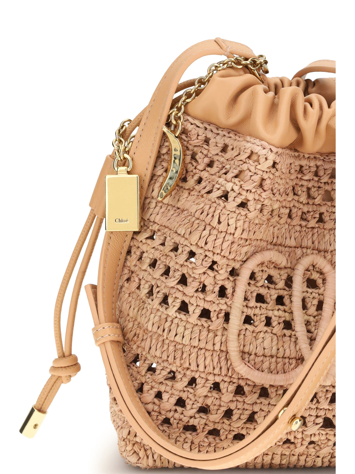 2026 New Arrival raffia drawstring shoulder bag
