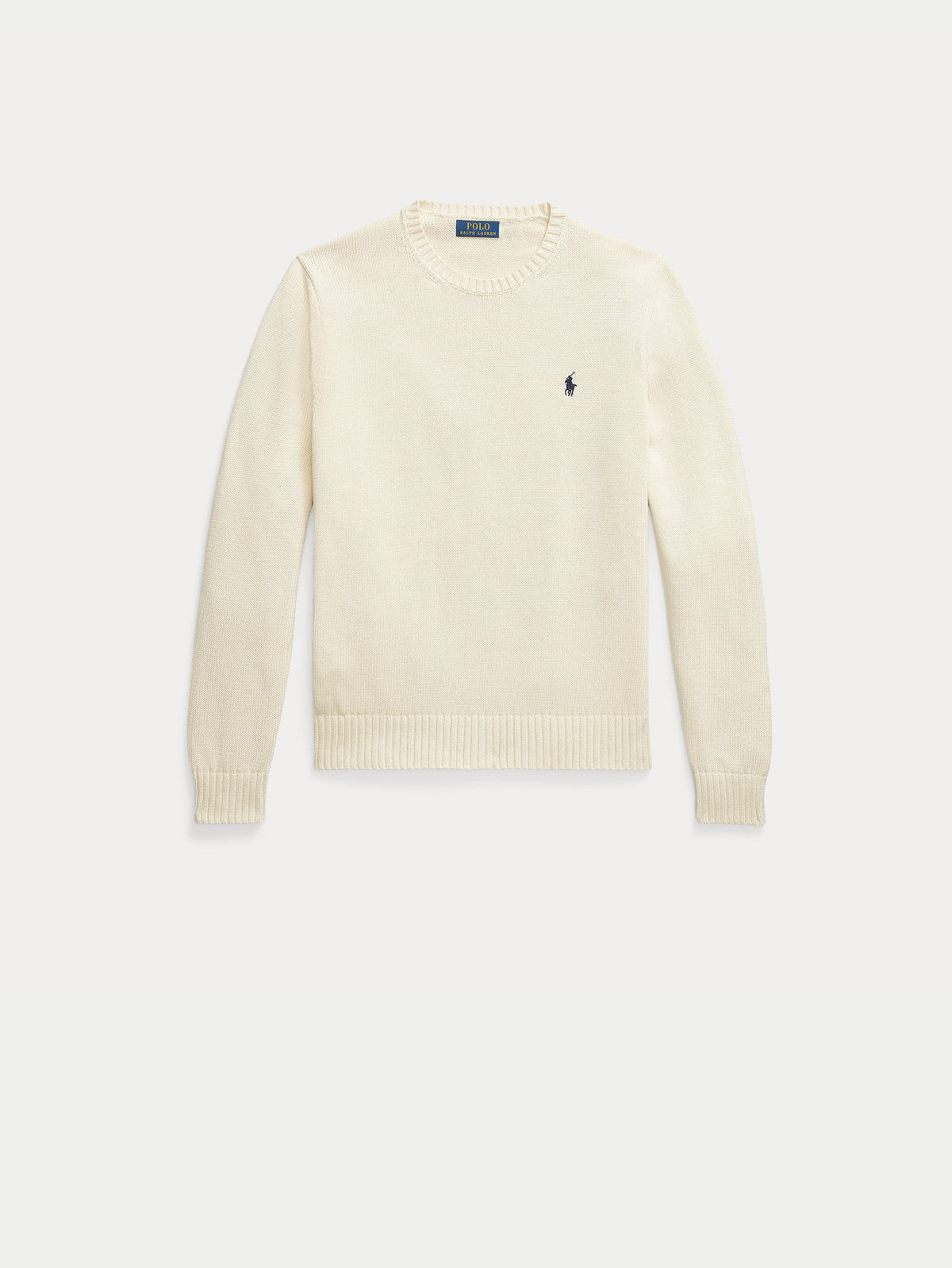 2026 New Arrival Maglia Girocollo in Cotone Regular Fit Crema