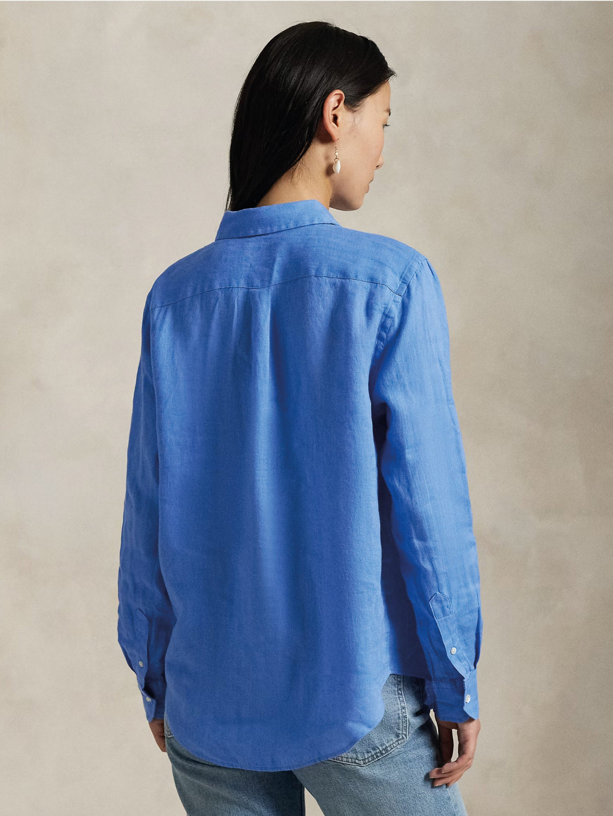 2026 New Arrival Camicia Classic Fit in Lino Blu