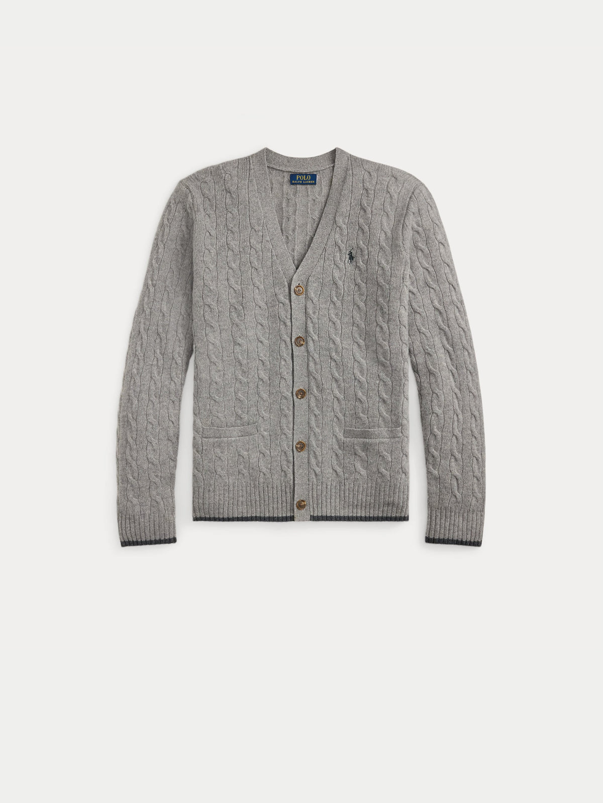 2026 New Arrival Cardigan in Lana e Cashmere a Trecce Grigio