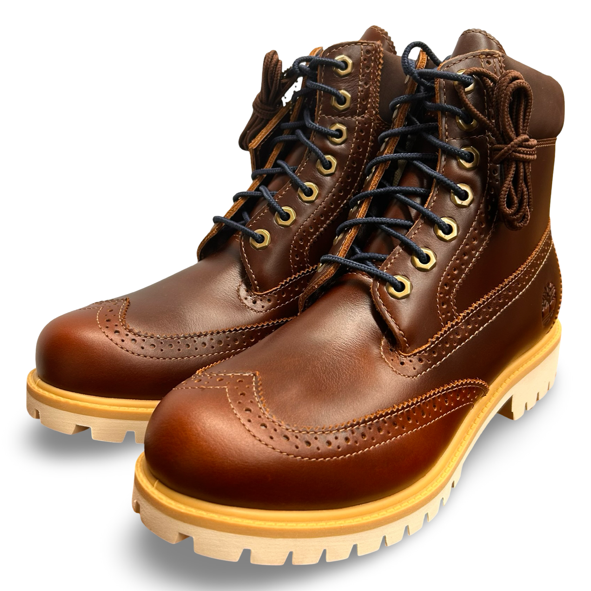 Top Seller Timberland PREMIUM 6 IN LACE BROUGE WINGTIPS WP BOOT Men’s - MEDIUM BROWN FULL GRAIN