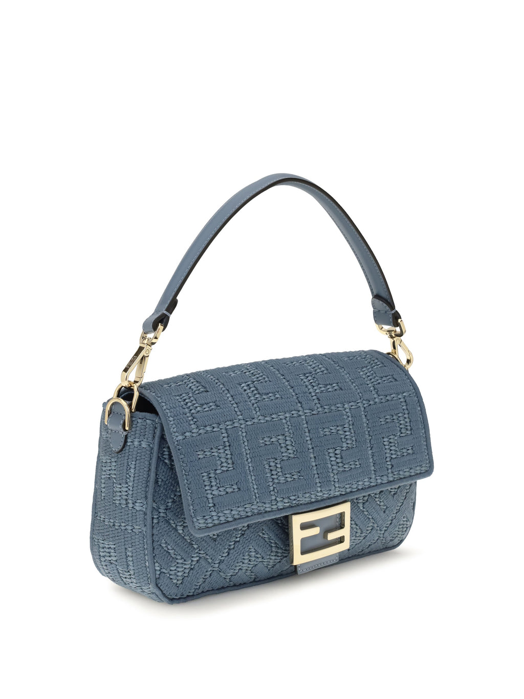2026 New Arrival medium woven raffia shoulder bag with ff embroidery