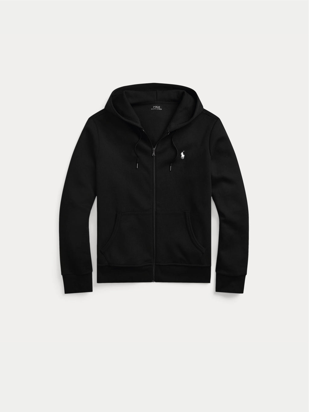 2026 New Arrival Felpa con Cappuccio e Zip  in Maglia Doppia Nero