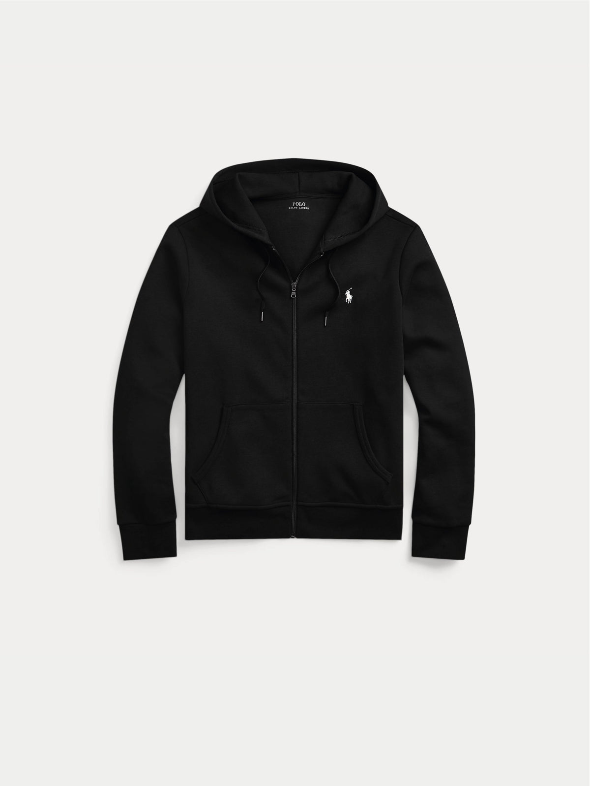 2026 New Arrival Felpa con Cappuccio e Zip  in Maglia Doppia Nero