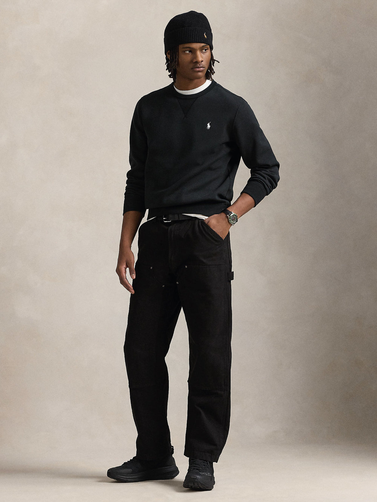 2026 New Arrival Felpa in Maglia Doppia Nero