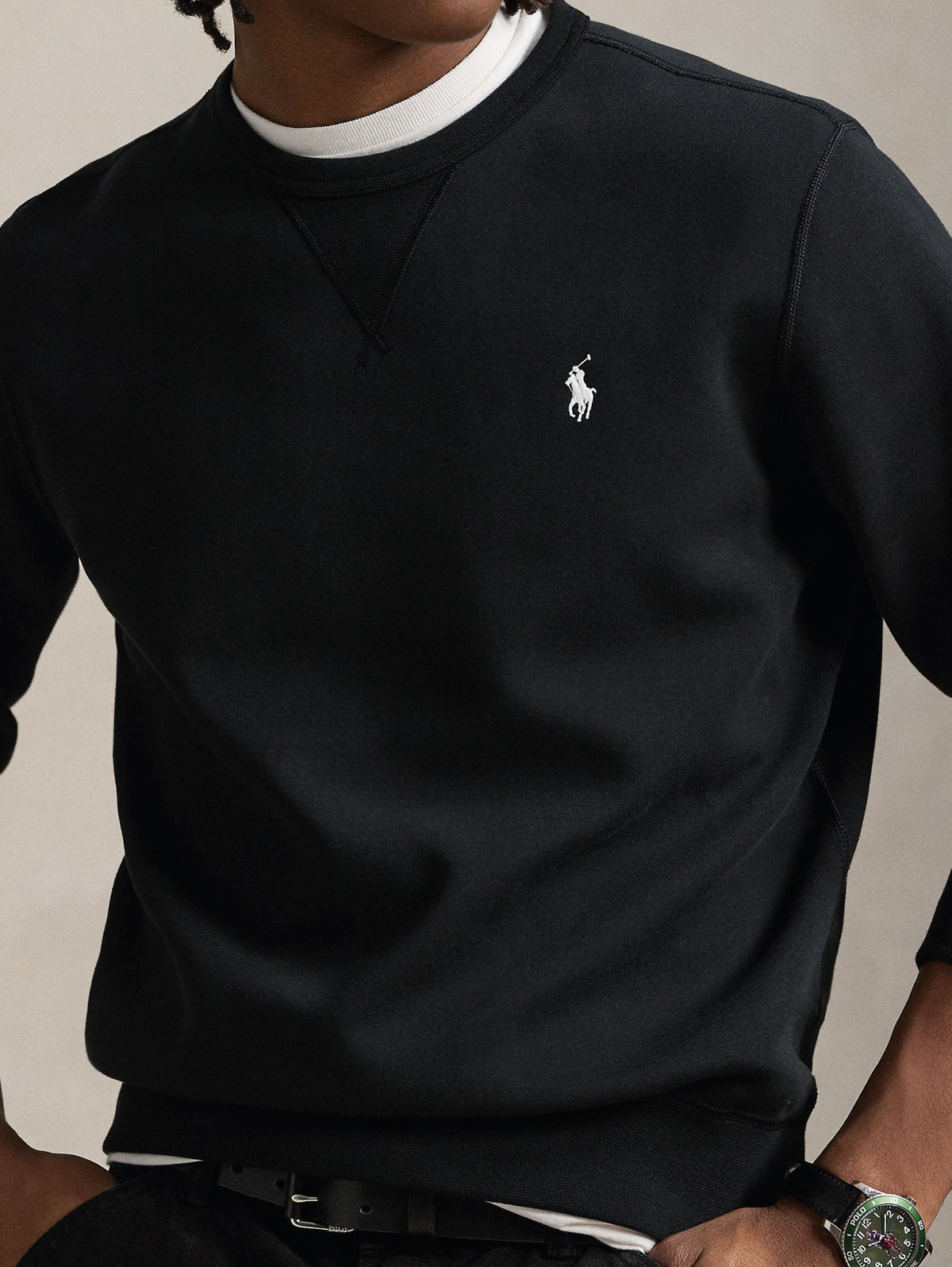 2026 New Arrival Felpa in Maglia Doppia Nero