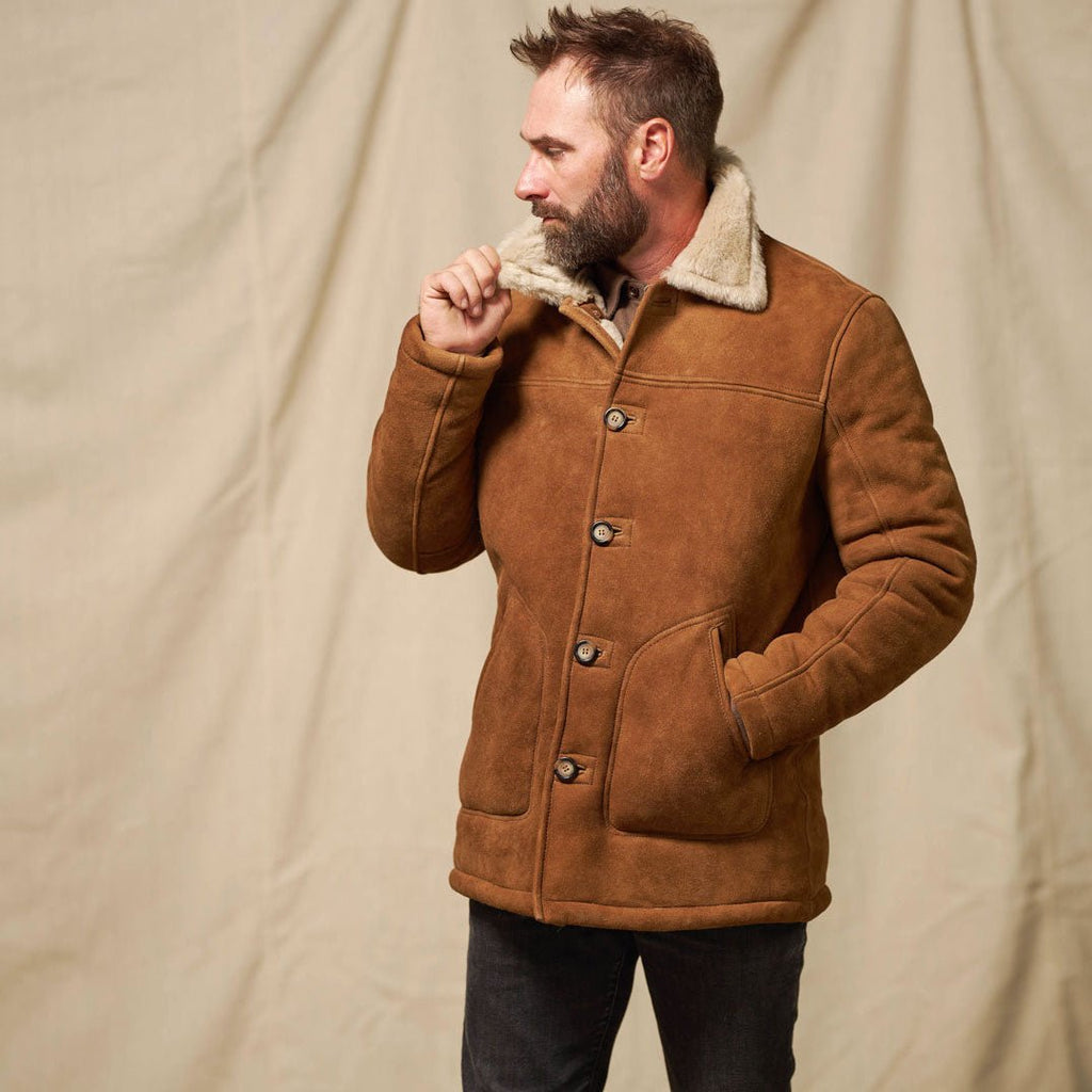 2026 New Arrival Durango Shearling Barn Coat | Saddle Tan