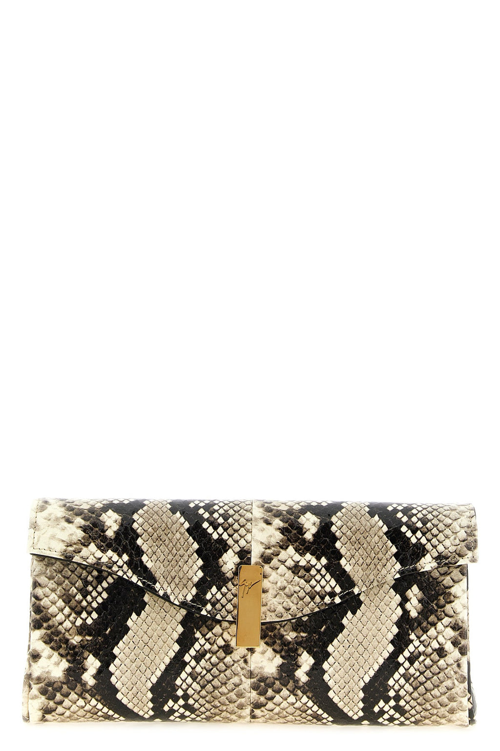 2026 New Arrival flutie python print leather clutch