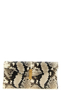 2026 New Arrival flutie python print leather clutch