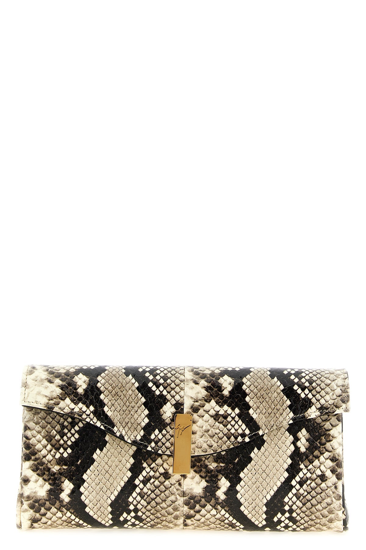 2026 New Arrival flutie python print leather clutch