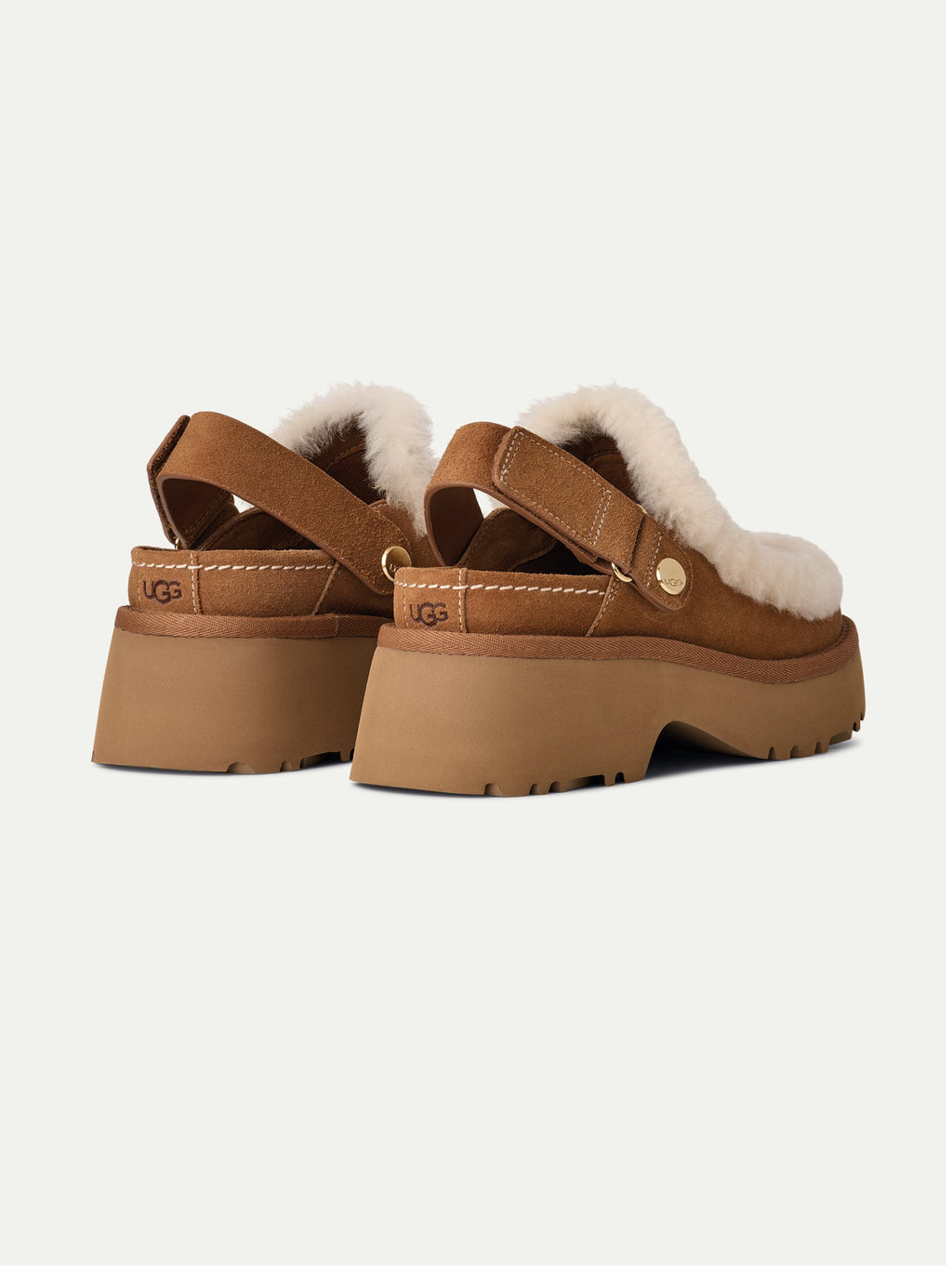 2026 New Arrival Sabot Esmee in Camoscio con Tacco Castagna