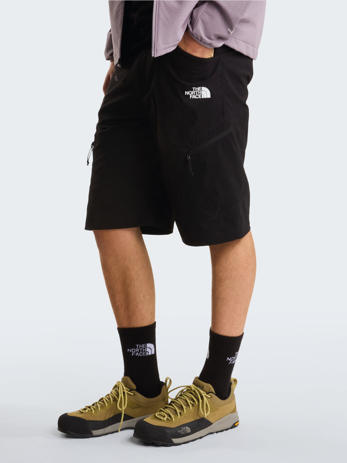 Shorts Cargo in Nylon Stretch Nero