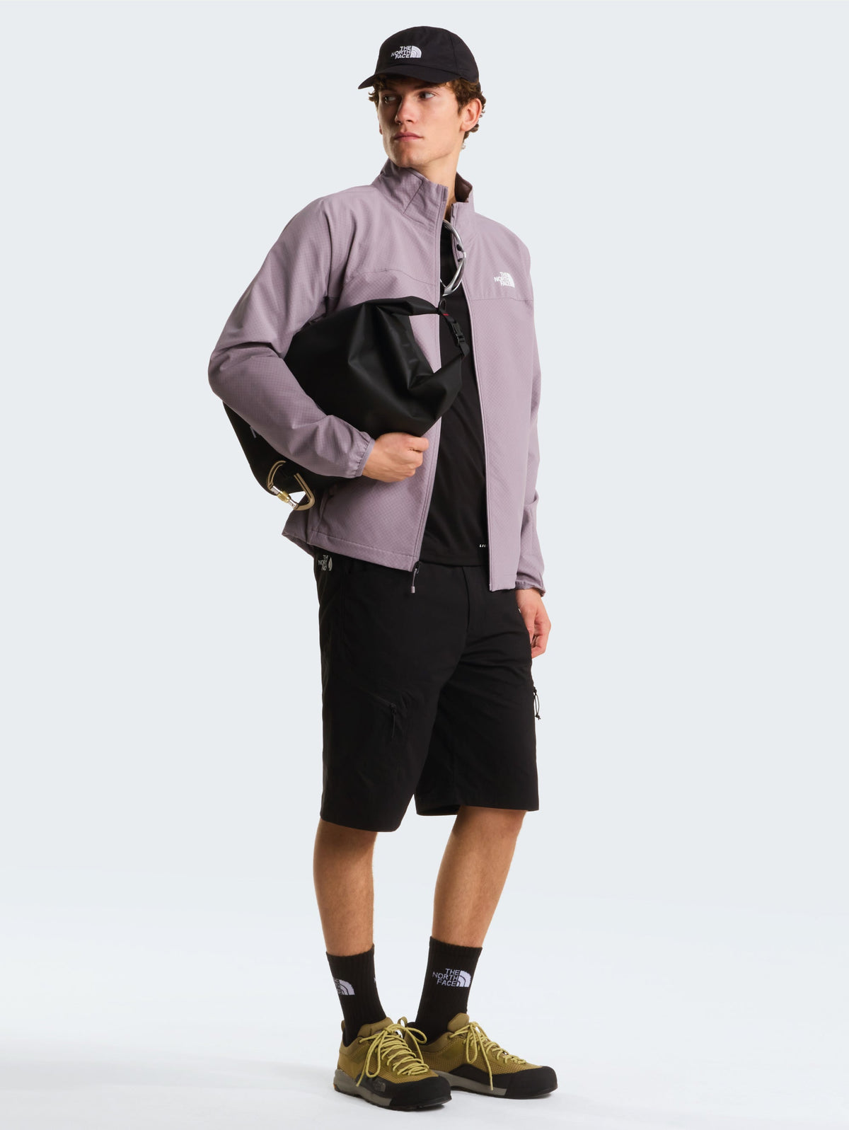 Shorts Cargo in Nylon Stretch Nero