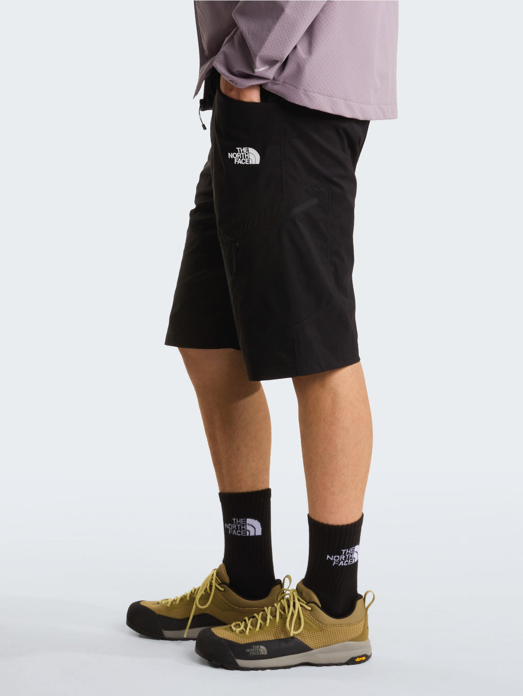 Shorts Cargo in Nylon Stretch Nero