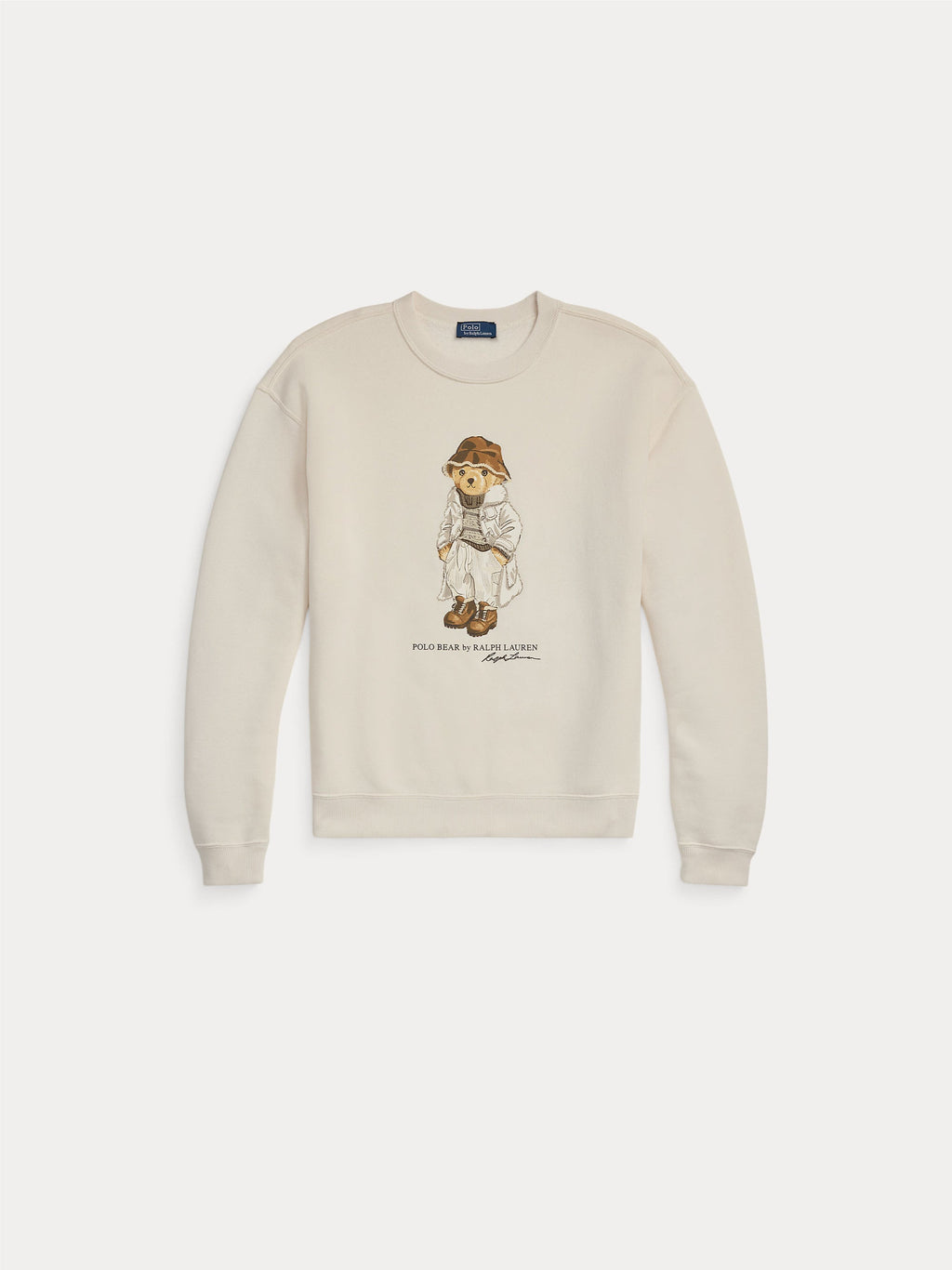 2026 New Arrival Felpa Girocollo con Stampa Polo Bear Crema