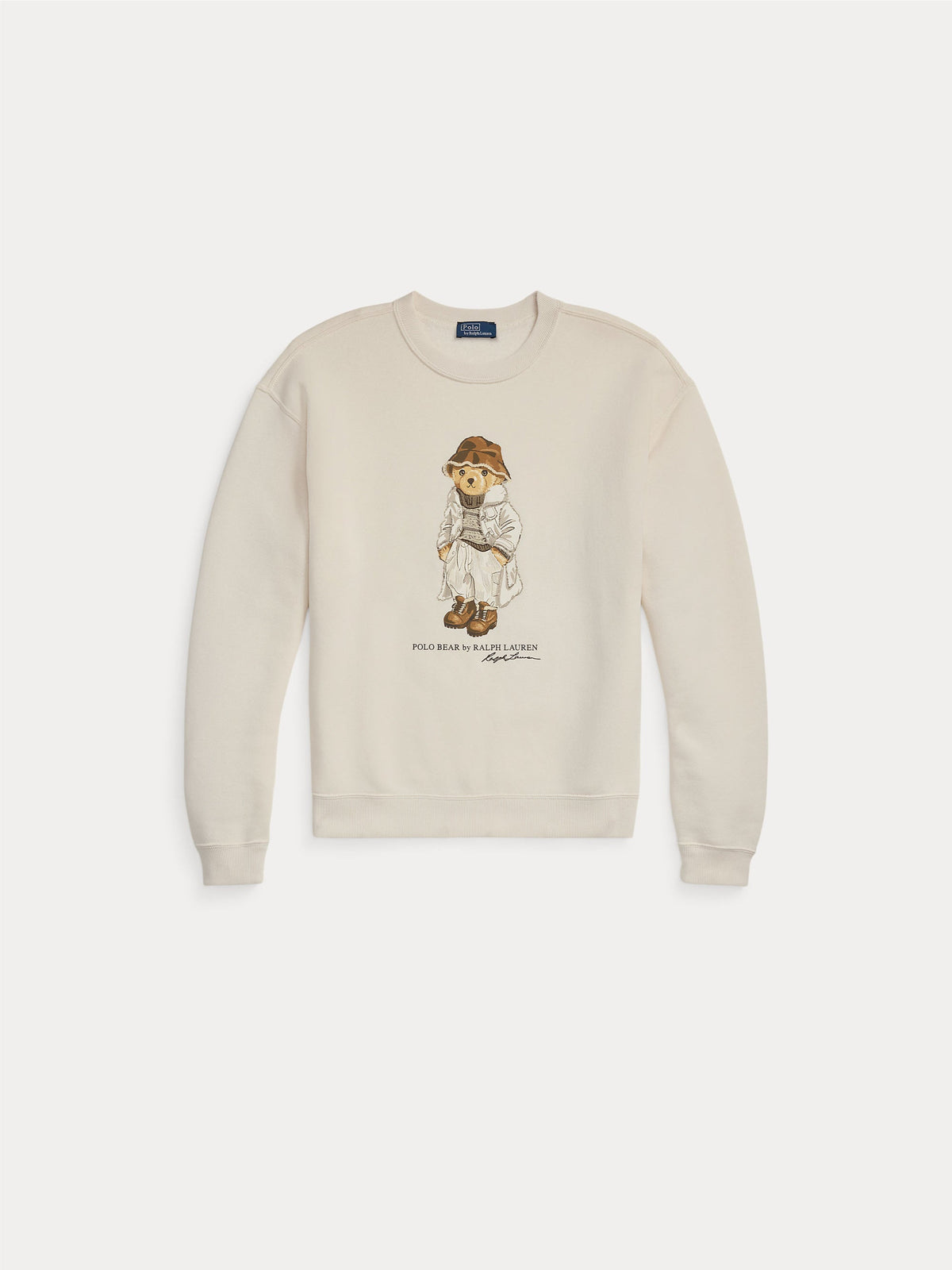 2026 New Arrival Felpa Girocollo con Stampa Polo Bear Crema