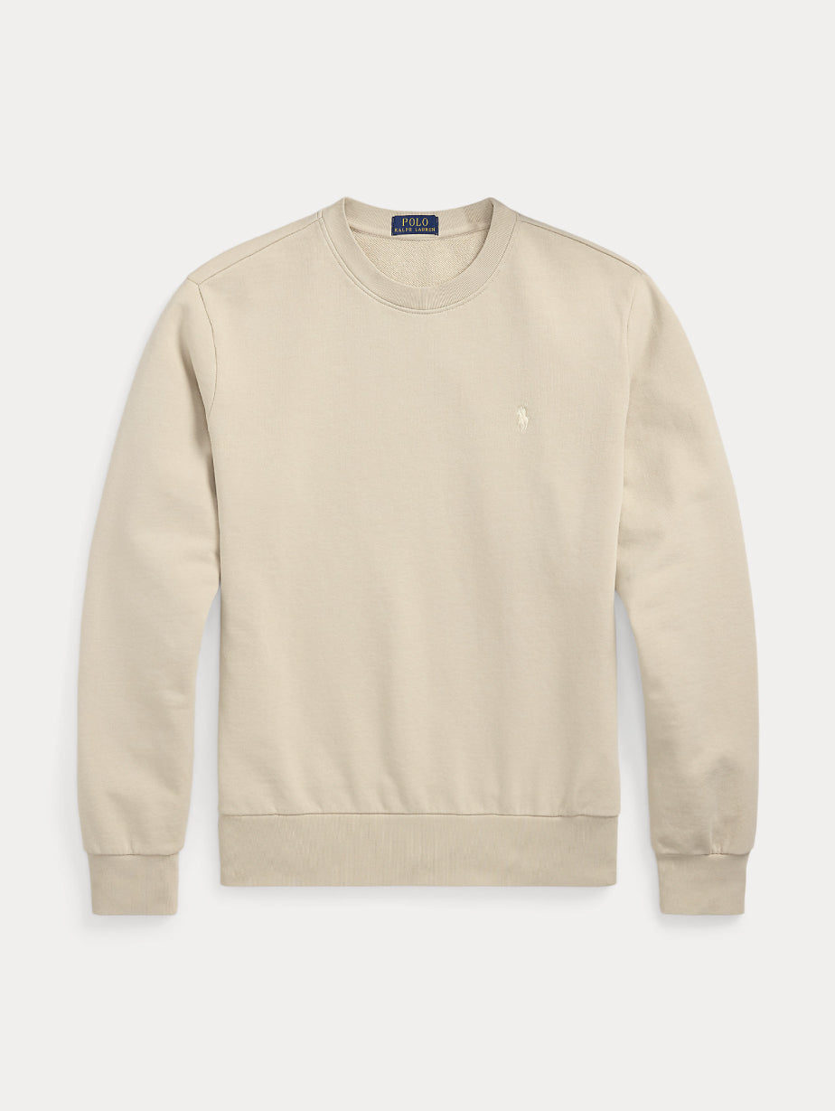 2026 New Arrival Felpa Girocollo in Cotone Loopback Beige