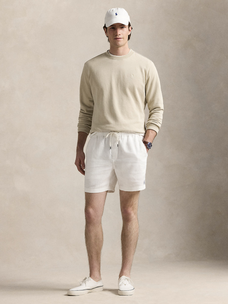 2026 New Arrival Felpa Girocollo in Cotone Loopback Beige
