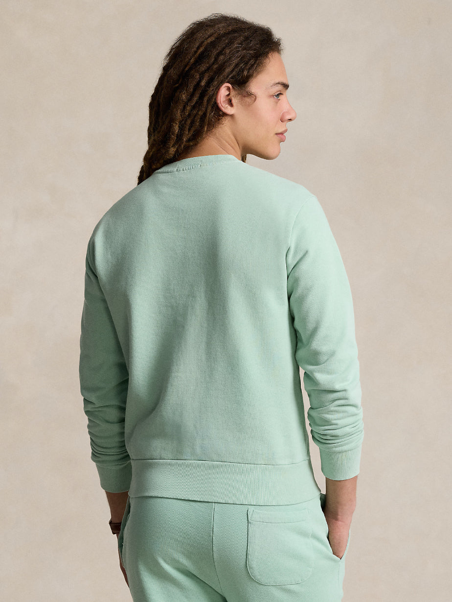 2026 New Arrival Felpa Girocollo in Cotone Loopback Blu