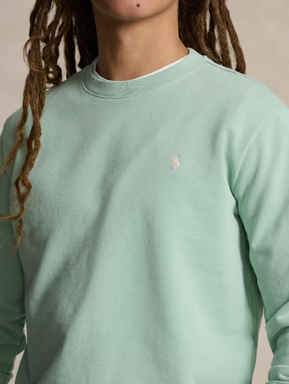 2026 New Arrival Felpa Girocollo in Cotone Loopback Blu